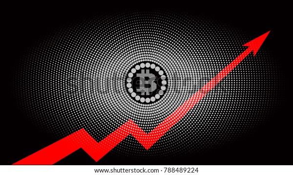 Bitcoin Price Increase Dynamics Course Crypto Stock Vector - 