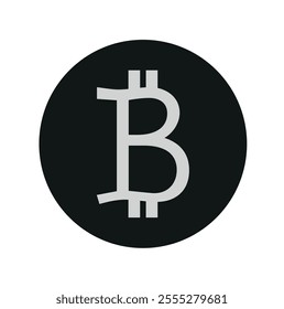  Bitcoin price increasing and decreasing icon set in black and white color.currency rising and falling symbol set. Bitcoin on white background