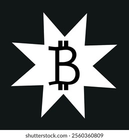  Bitcoin price increasing and decreasing icon set in black and white color.currency rising and falling symbol set. Bitcoin on white background