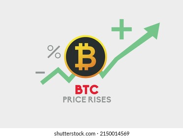 Bitcoin-Preiserhöhungen, digitale Grafik