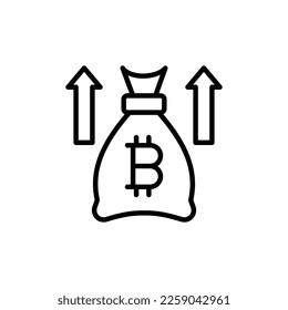 Bitcoin Profit icon in vector. Logotype