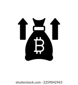 Bitcoin Profit icon in vector. Logotype