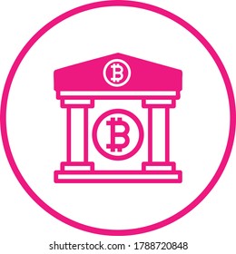 Bitcoin Property Icon / colorful design