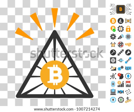 Bitcoin Pyramid Shine Icon Bonus Bitcoin Stock Vector Royalty Free - 