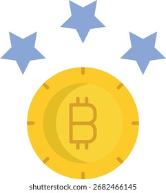 Bitcoin Bewertung flachen Symbol-Design