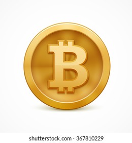 Bitcoin. Realistic vector illustration