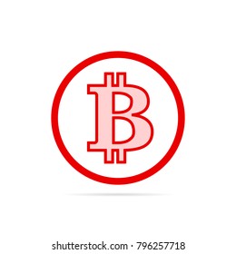 Bitcoin red icon