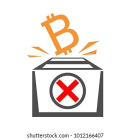 Bitcoin rejection icon
