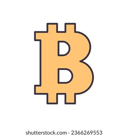 Bitcoin related vector icon. Isolated on white background. Vector illustration