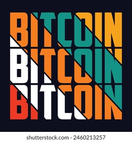 bitcoin retro vintage cryptocurrency design for t-shirt