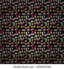 Bitcoin revenue illustration. Bitcoin growth concept. Seamless business pattern. Vector illustration. On black, white and beige colored background.