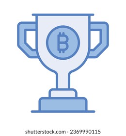 Vector de recompensa de bitcoin en estilo personalizable aislado en fondo blanco