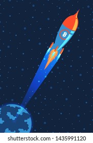 bitcoin rocket soar up new high out of the globe