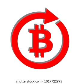 Bitcoin Rotation Arrows Framed Icon