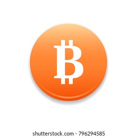 Bitcoin Round Vector Icon