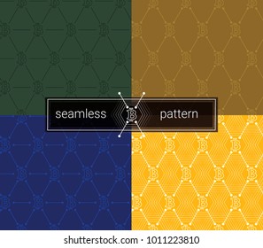 Bitcoin seamless pattern. BTC background. Seamless background with signs of Bitcoin. Colorful line bitcoin token Seamless Pattern. Colorful line bitcoin token Seamless Pattern.