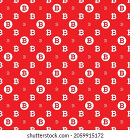 Bitcoin Seamless Pattern Louis Vuitton Supreme Style. Vector illustration