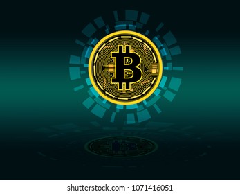 Bitcoin Secure global financial network crypto currency blockchain encryption.