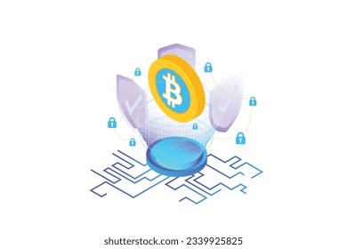Bitcoin Security Cryptocurrency Landing Page Template