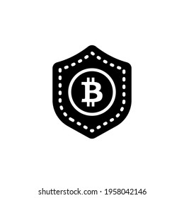 Bitcoin Security icon in vector. Logotype