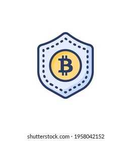 Bitcoin Security icon in vector. Logotype