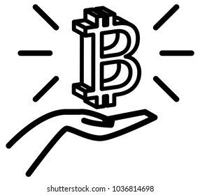 BitCoin Services Icon as EPS 10 File