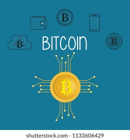 bitcoin with set icons
