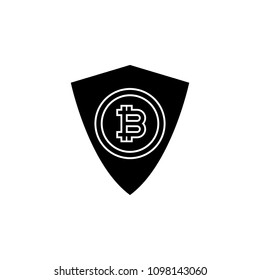 bitcoin shield icon. Element of Crypto currency icon for mobile concept and web apps. Detailed bitcoin shield icon can be used for web and mobile. Premium icon