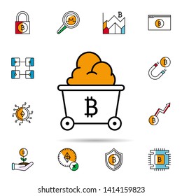 bitcoin, shovel, mining, cryptocurrency icon. Universal set of cryptocurrency for website design and development, app development