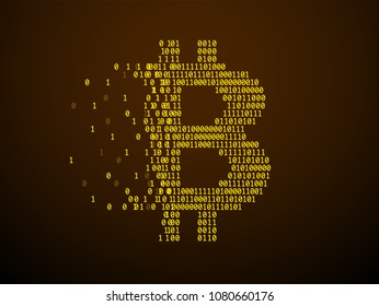 Bitcoin sign of binary code with disintegrate part