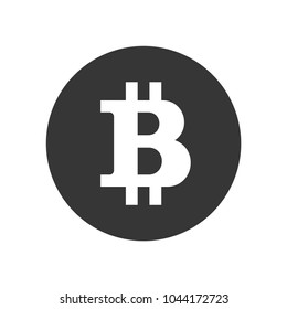 Bitcoin Sign. Blockchain based secure cryptocurrency. Vector