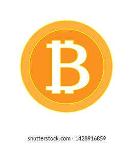 Bitcoin Sign. Blockchain based secure cryptocurrency.