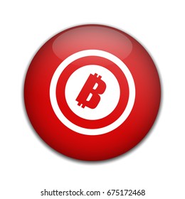 Bitcoin sign icon.