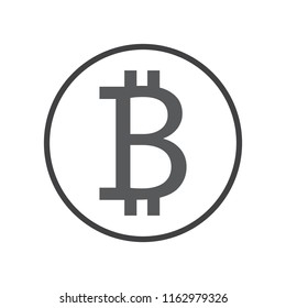 bitcoin sign icon. criptocurrency symbol vector design 