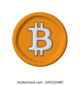 Bitcoin-Symbol als Kryptowährungssymbol
