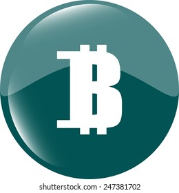 Bitcoin sign icon. Cryptography currency symbol. P2P
