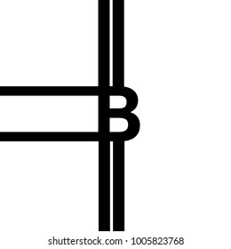 Bitcoin sign icon for internet money. Crypto currency symbol and coin image for using in web projects or mobile applications. Blockchain based secure cryptocurrency. Vector