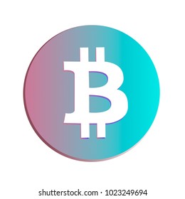 Bitcoin sign icon for internet money. Cryptocurrency e-commerce concept