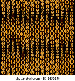 Bitcoin sign icon for internet money. Crypto currency symbol and coin image for using in web projects or mobile applications. Vector illustration.