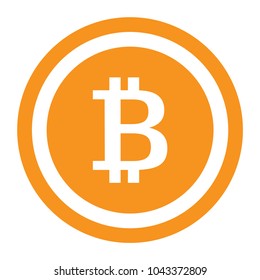 Bitcoin sign icon for internet money