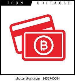 Bitcoin sign icon for internet money. Crypto currency symbol and coin image for using in web projects or mobile applications. Blockchain based secure cryptocurrency. Isolated vector illustration.