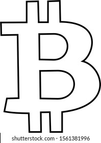 Bitcoin sign icon for internet money. Crypto currency symbol and coin image for using in web projects or mobile applications. Blockchain based secure cryptocurrency.