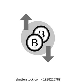 Bitcoin sign icon for internet money. Crypto currency symbol and coin image for using in web projects or mobile applications.