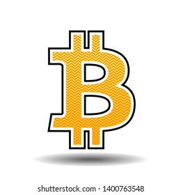 Bitcoin sign icon vector illustration
