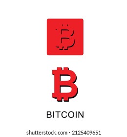 Ilustración vectorial de icono de bitcoin