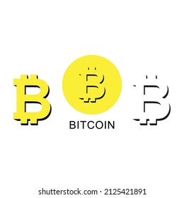 Bitcoin sign icon vector illustration