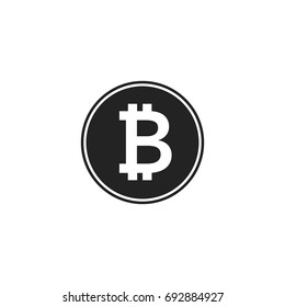 Bitcoin Sign Icon. Vector illustration