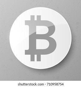 Bitcoin sign icon. Vector illustration.