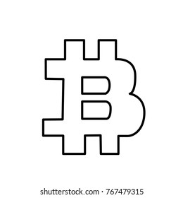 Bitcoin sign icon vector illustration isolated