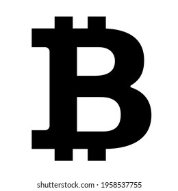 Bitcoin sign simple icon illustration